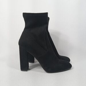 STEVE MADDEN Edit Black Faux Suede Heeled Boot Women's Size 10